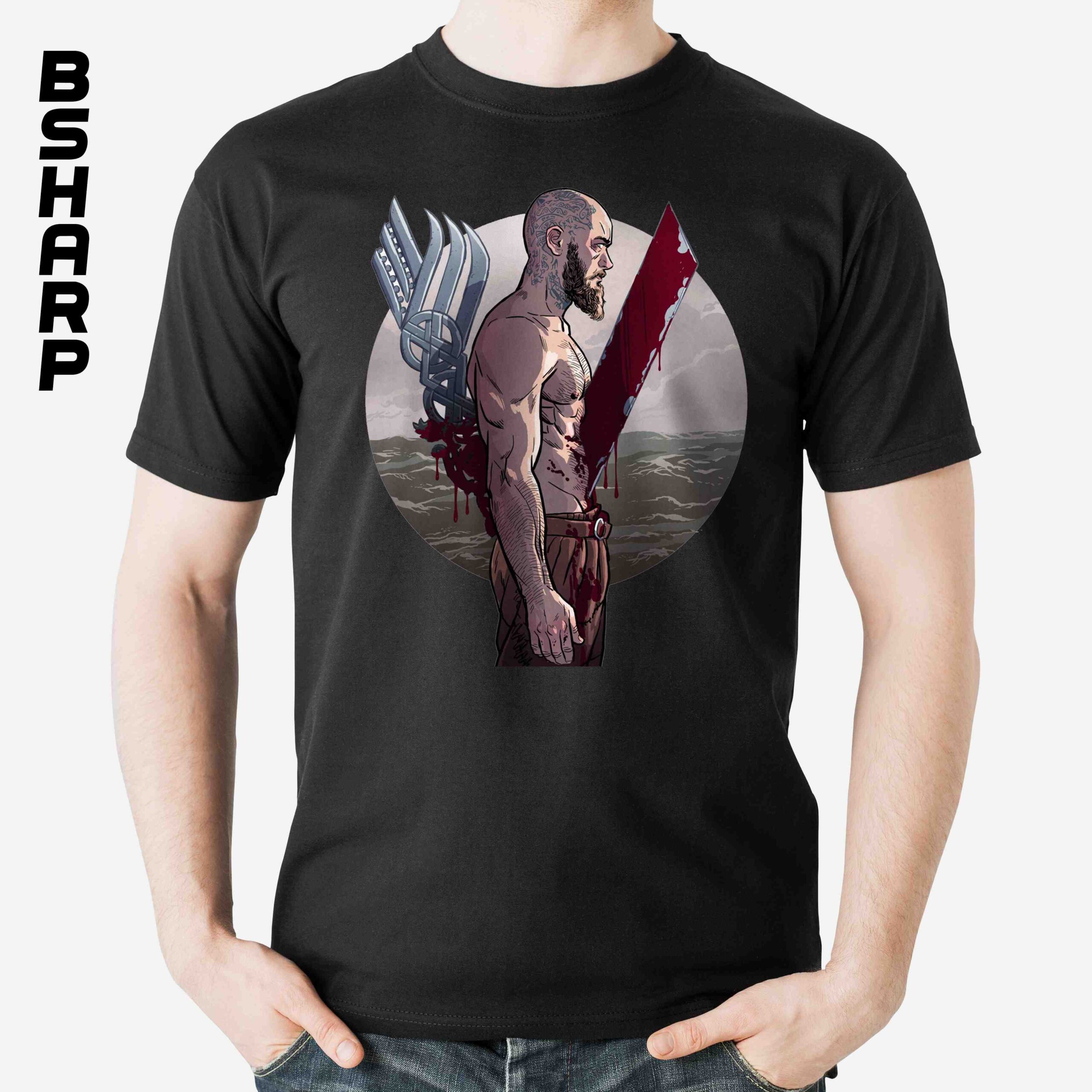 تیشرت Vikings طرح رگنار 6