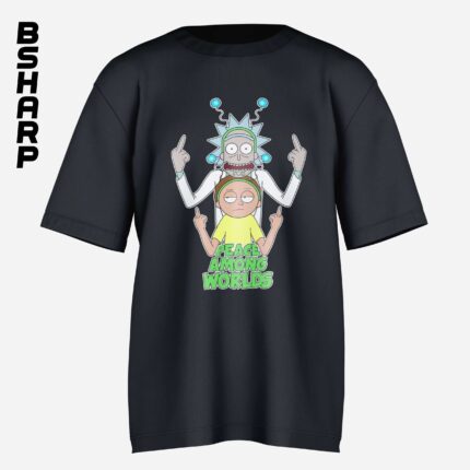 تیشرت Rick And Morty طرح Peace Among Worlds - تصویر 3