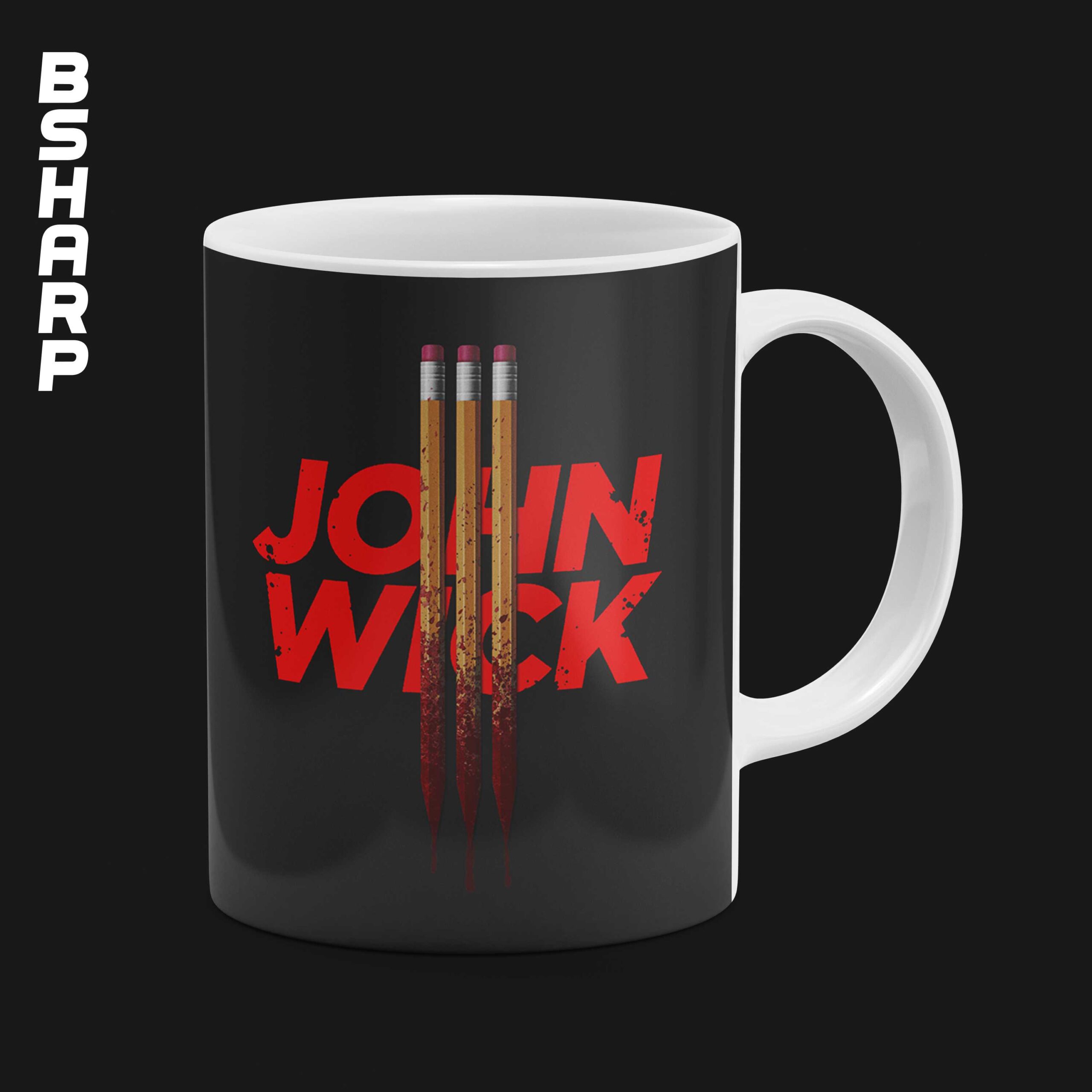 ماگ John Wick طرح مداد