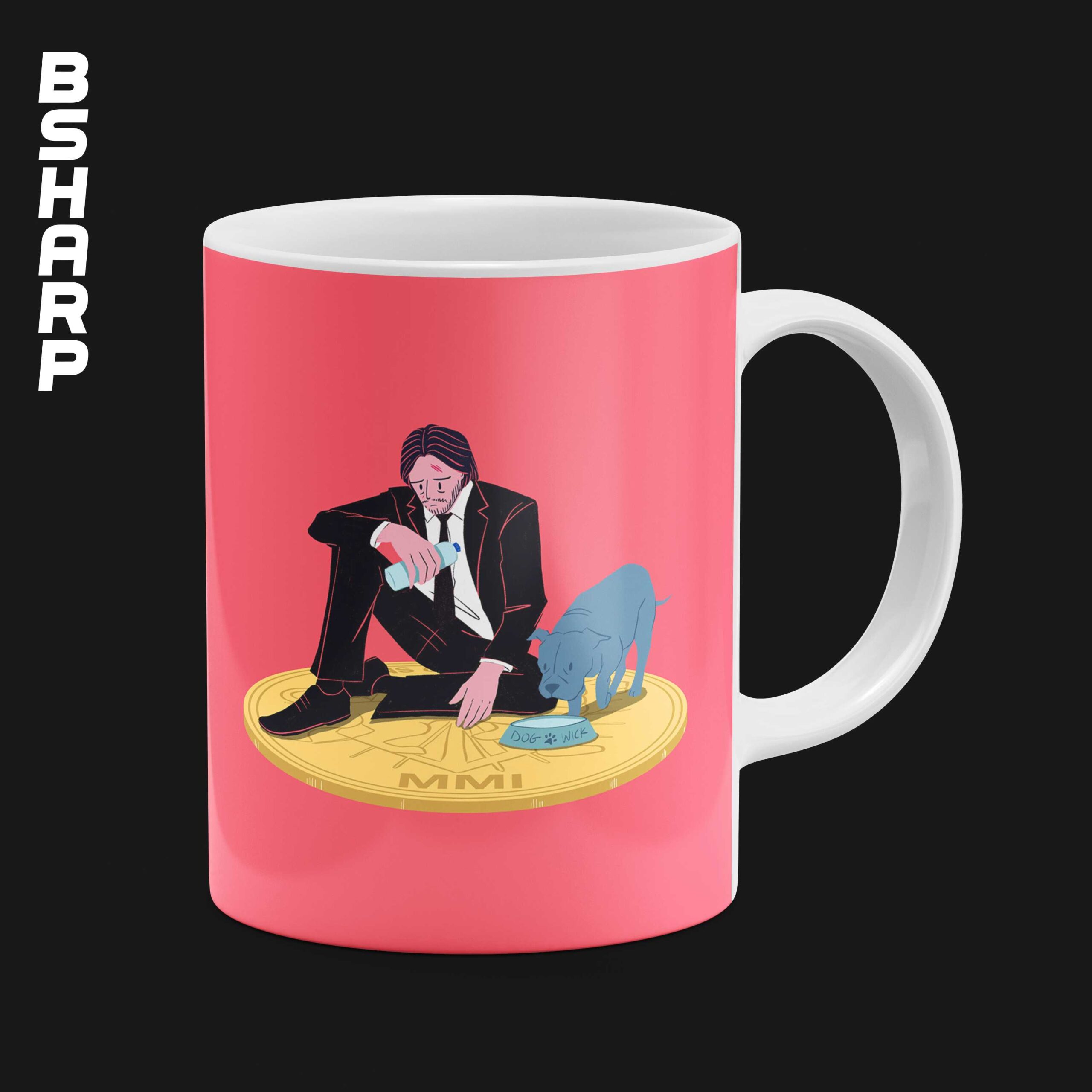 John Wick - Code 000478 - Right View ماگ John Wick طرح Dog Wick - Image 1
