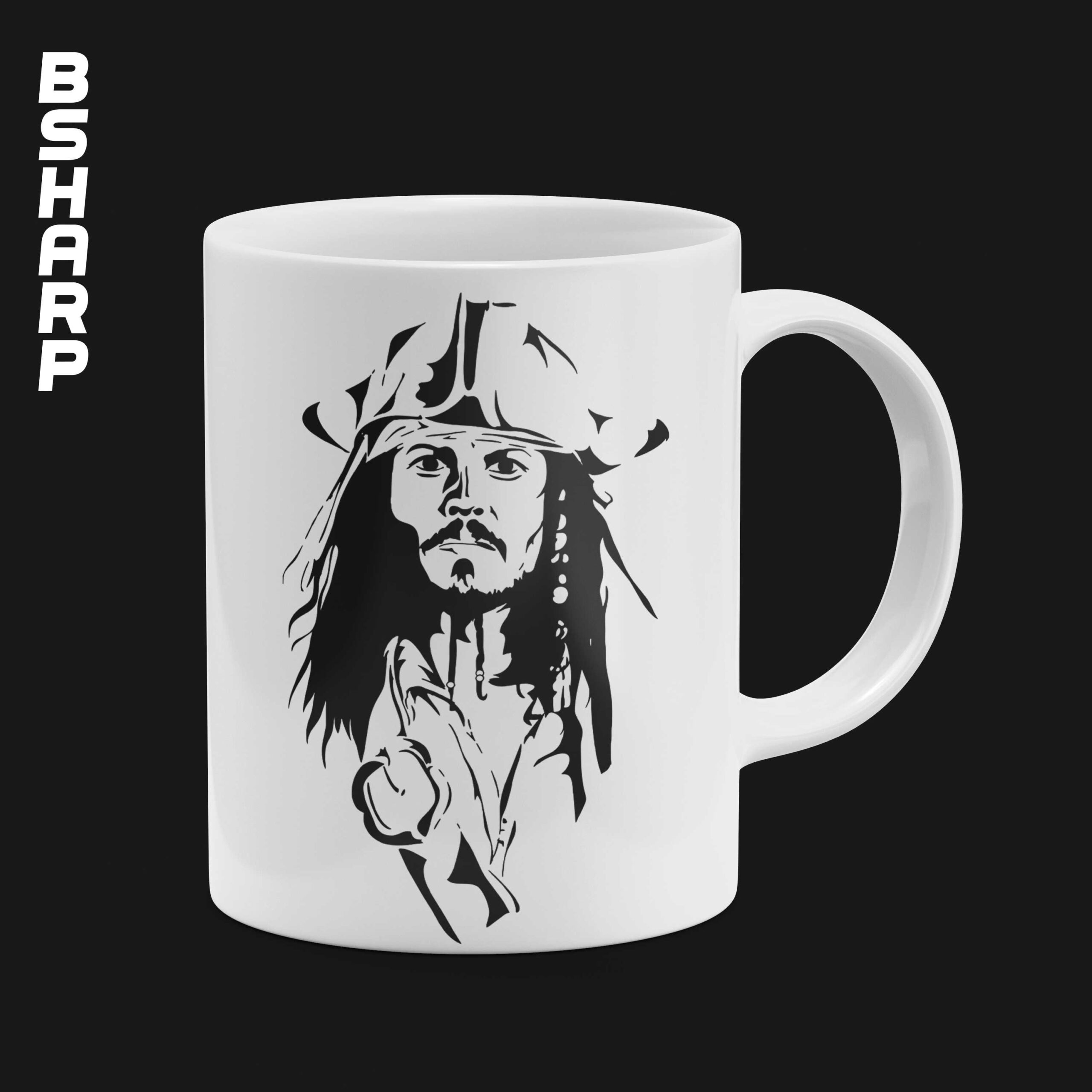 ماگ Pirates of the Caribbean طرح نقاشی جک
