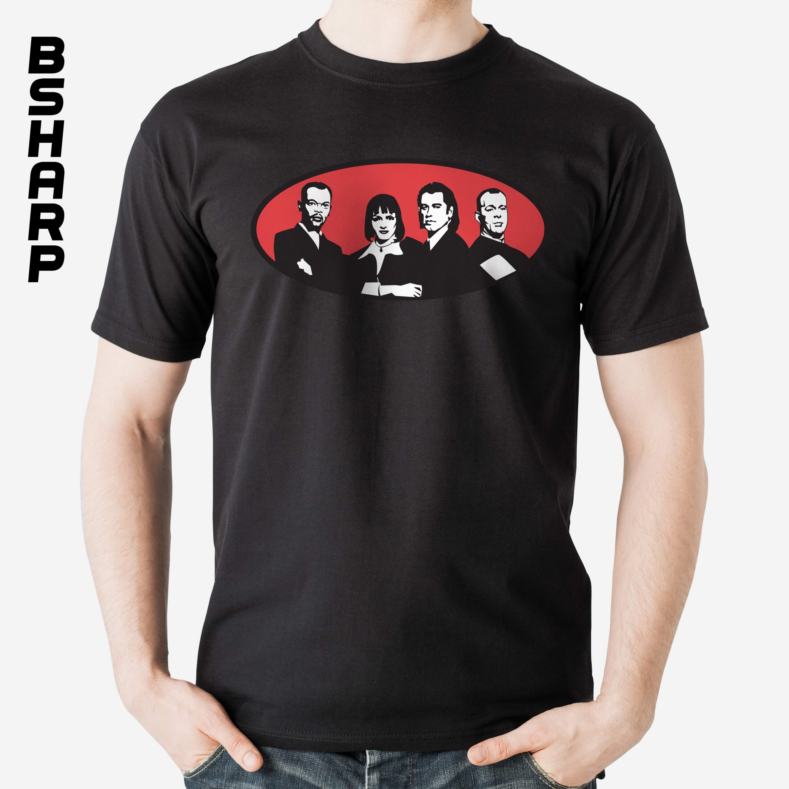 تیشرت Pulp Fiction طرح شخصیت‌ها