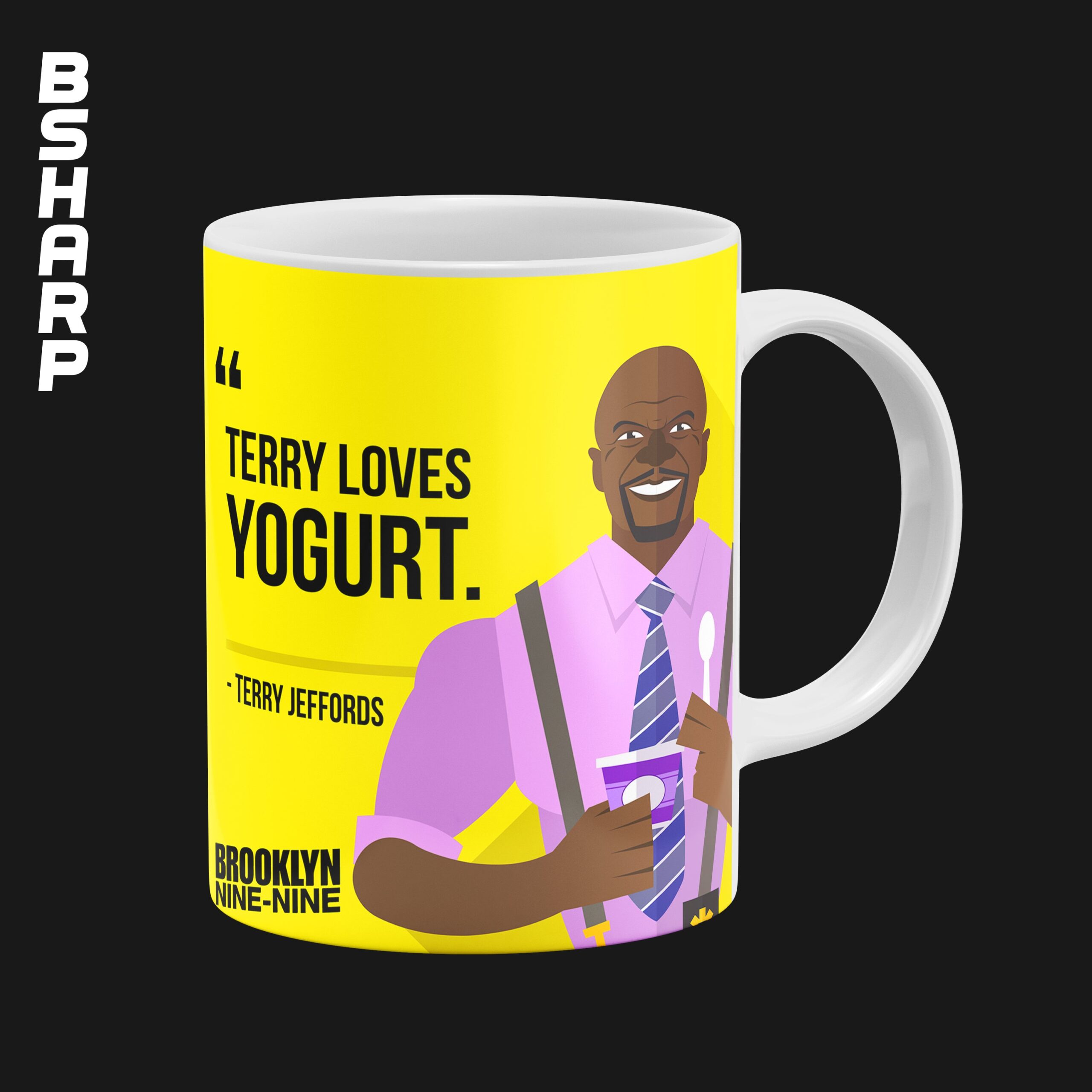 ماگ Brooklyn Nine Nine طرح Terry Loves Yogurt