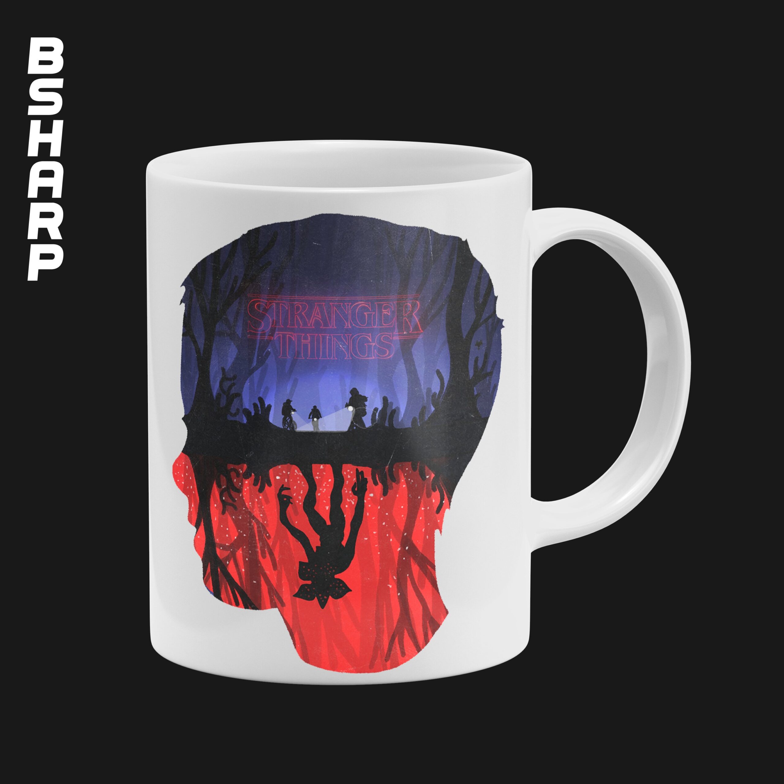 ماگ Stranger Things طرح تاریکی