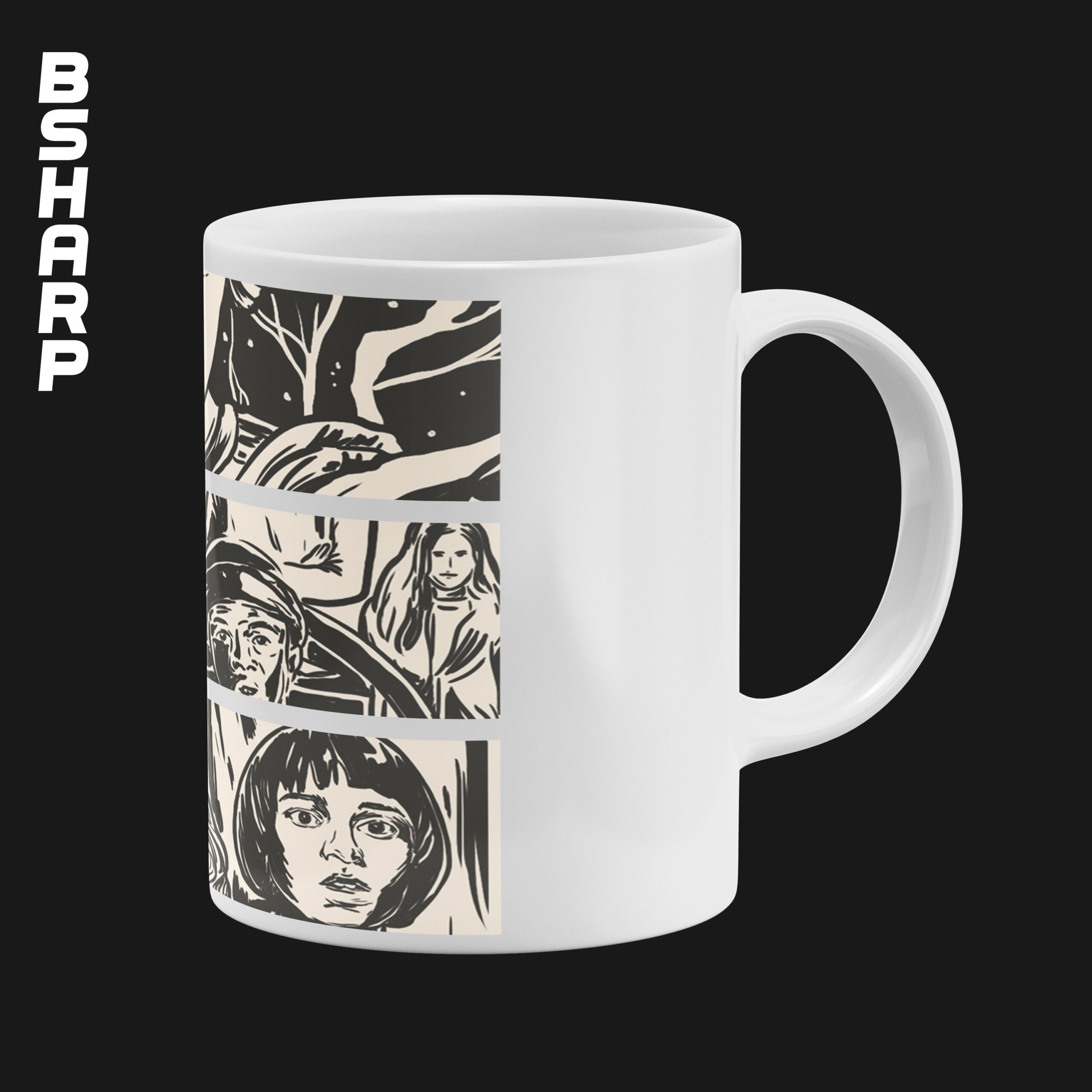 Stranger Things - Mug - Code 0010120 - Right View ماگ Stranger Things طرح کامیک - Image 1