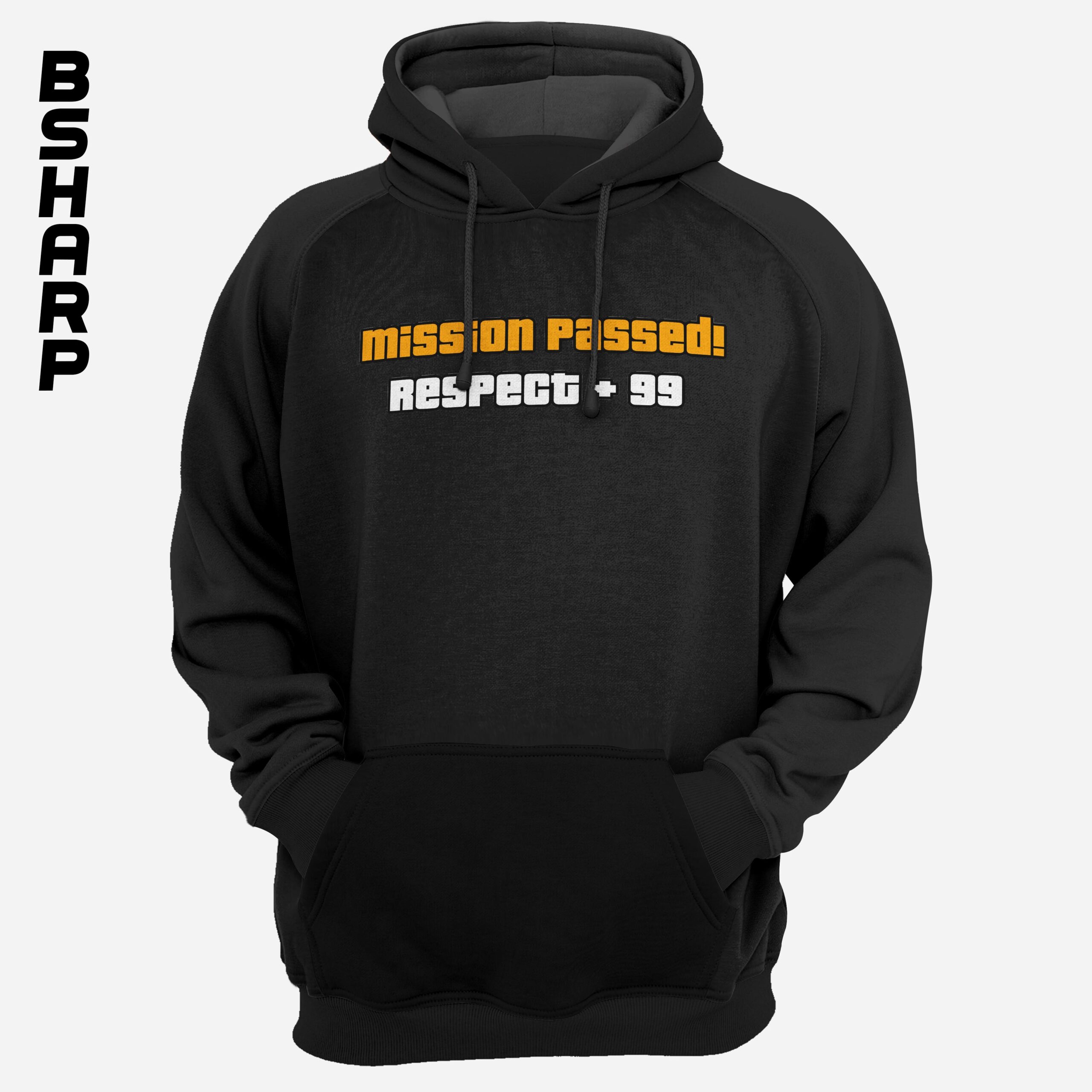 Black Hoodie - GTA - Code 800 هودی GTA طرح Mission Passed - Image 1