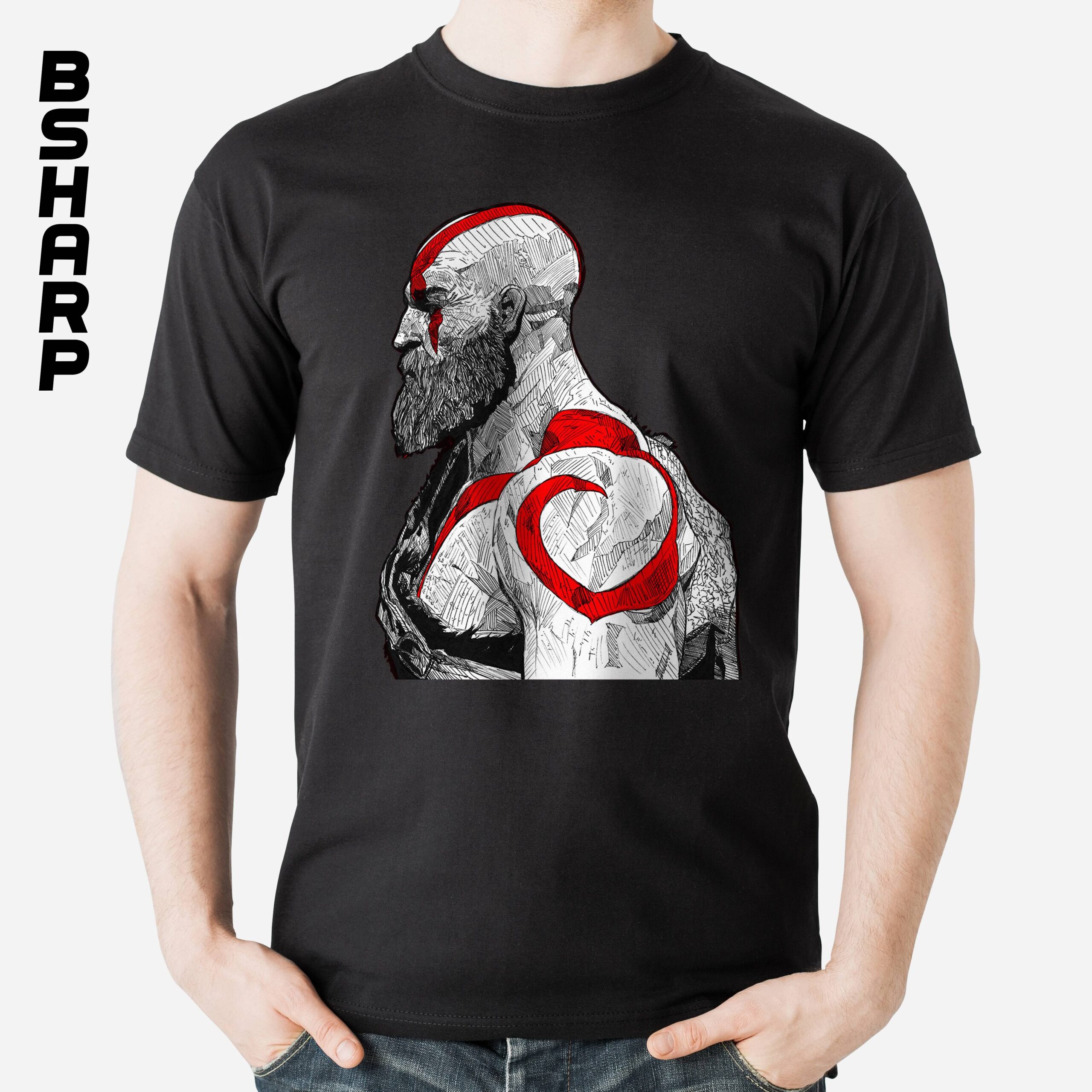 تیشرت God of War طرح RED