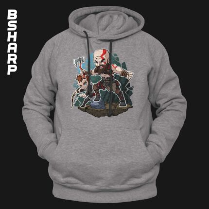 هودی God of War طرح کارتونی کریتوس و آترئوس - Image 3
