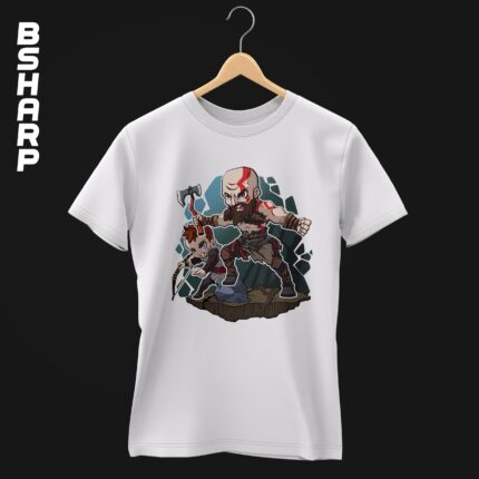 تیشرت God of War طرح کارتونی کریتوس و آترئوس - Image 2