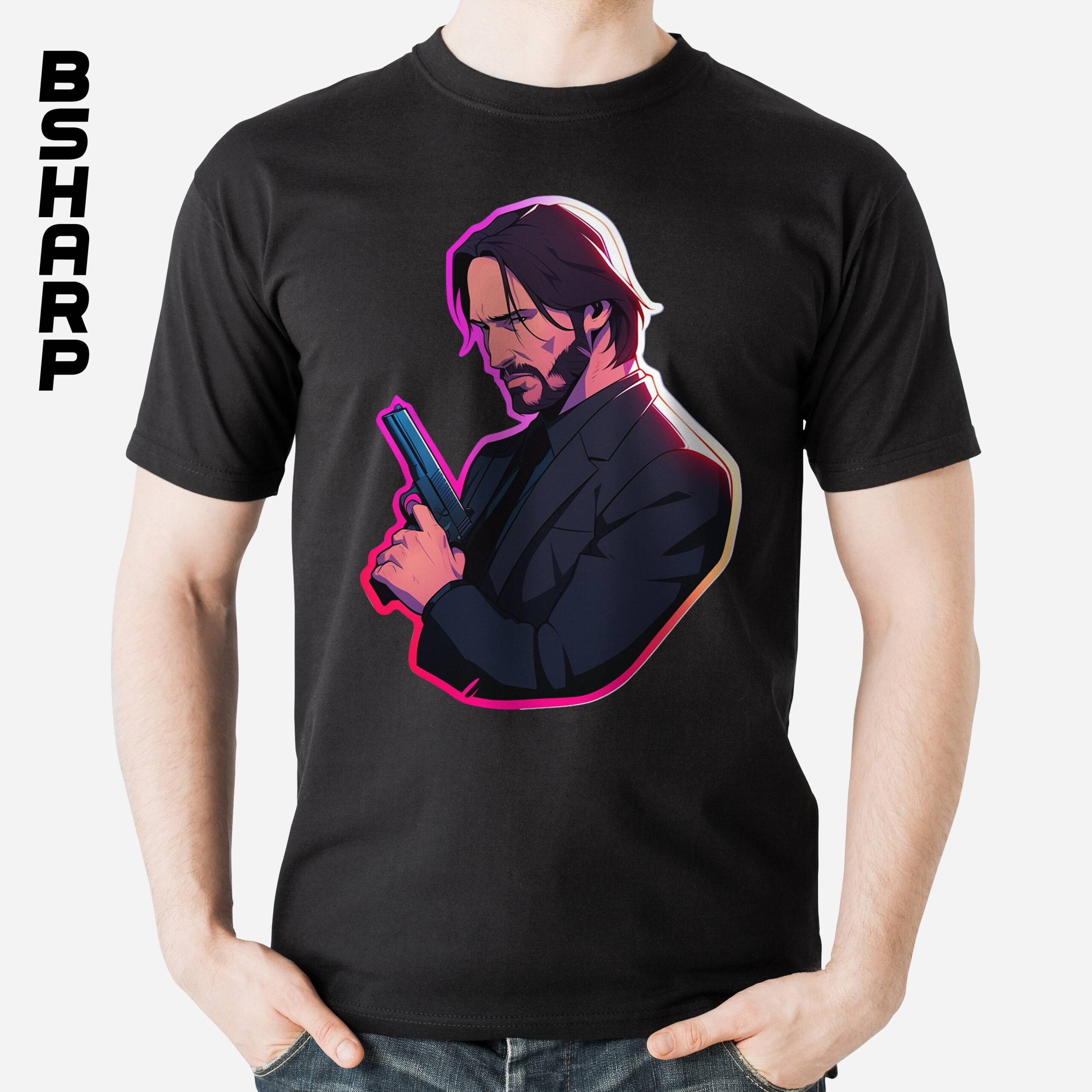 تیشرت John Wick طرح نئون
