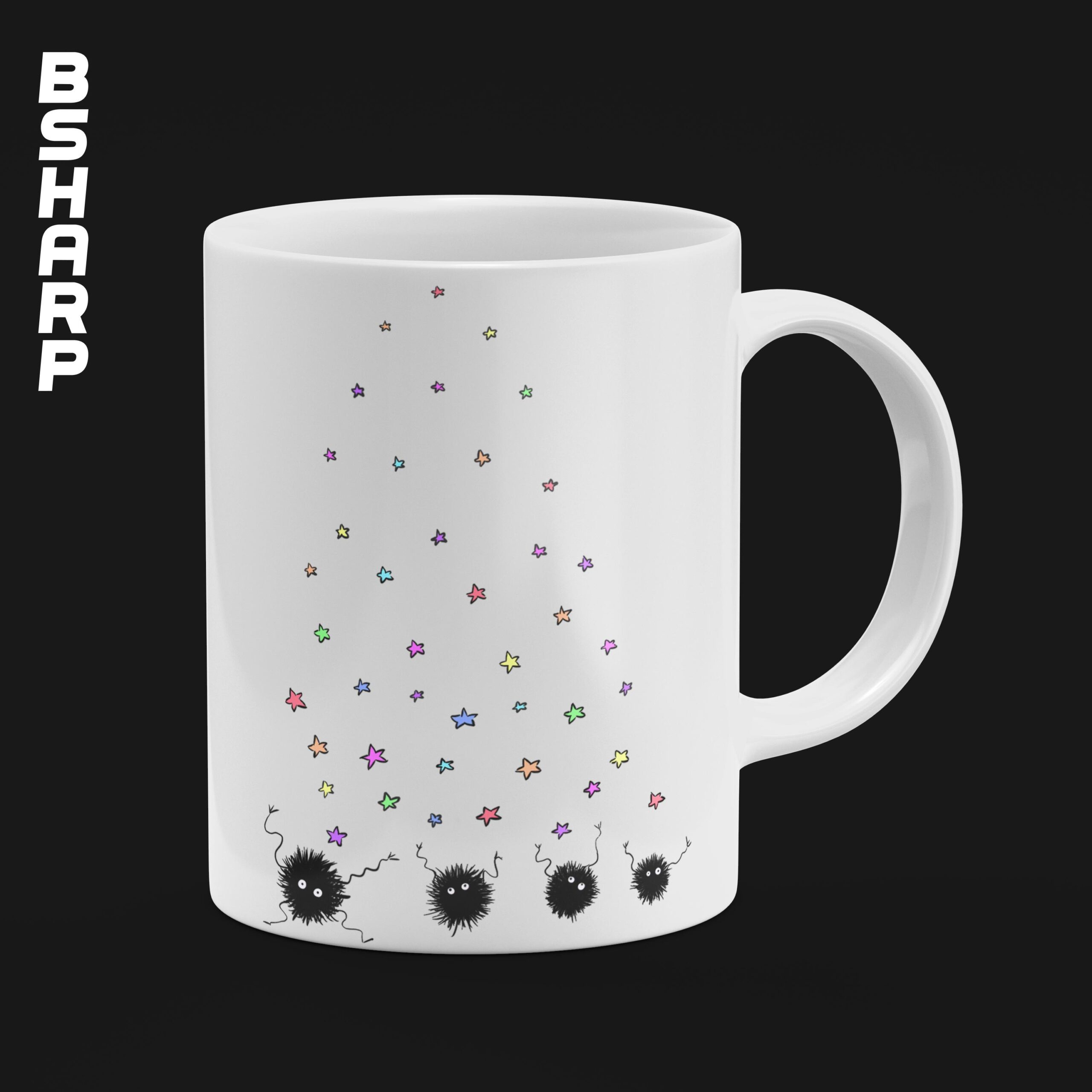 My Neighbor Totoro - Mug - Code 00749 - Right View ماگ My Neighbor Totoro طرح Stars - Image 1