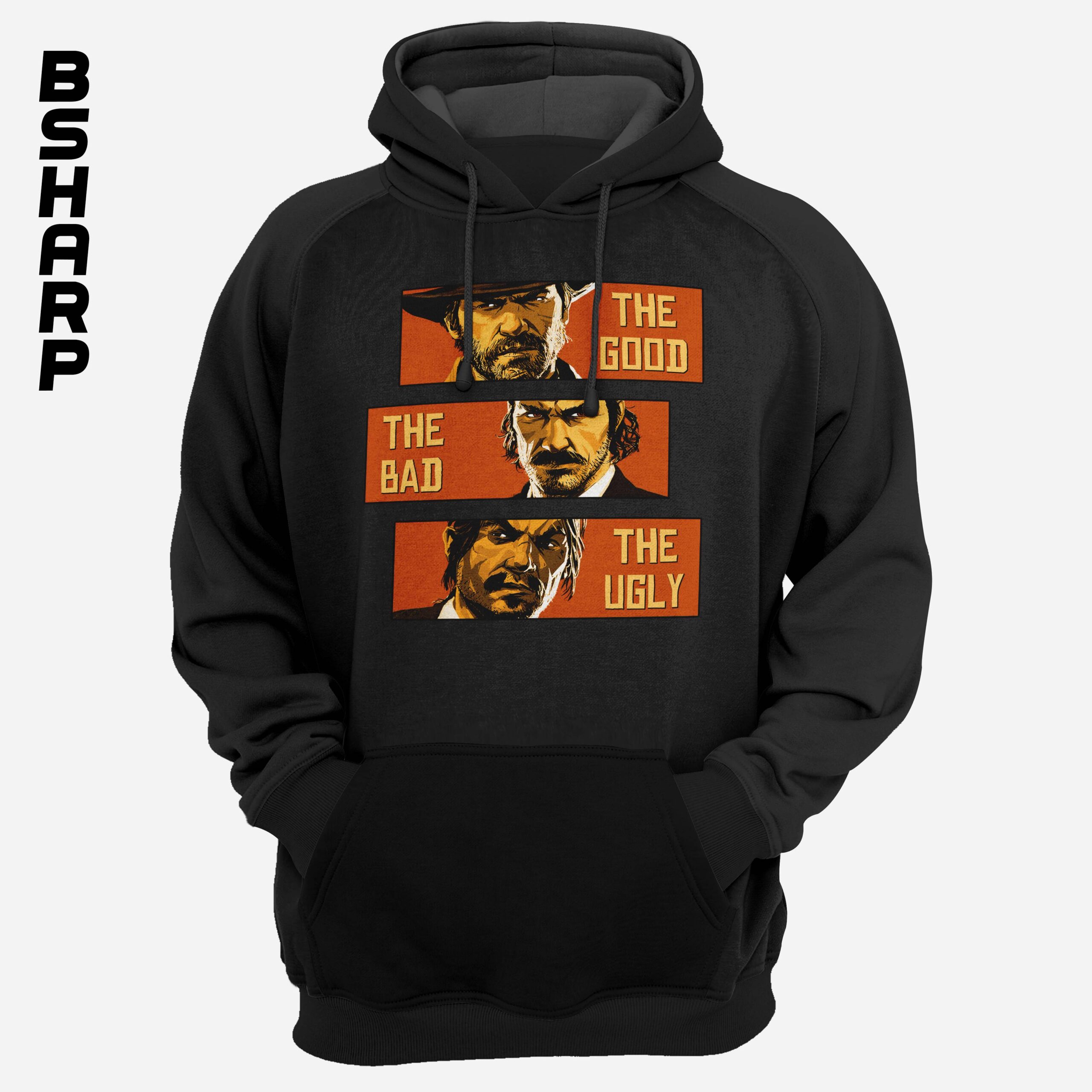 Black Hoodie - Red Dead Redemption - Code 928 هودی Red Dead Redemption طرح خوب بد زشت - Image 1