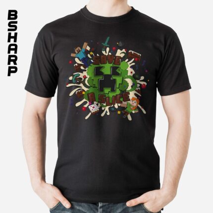 تیشرت Minecraft طرح Save a Slice