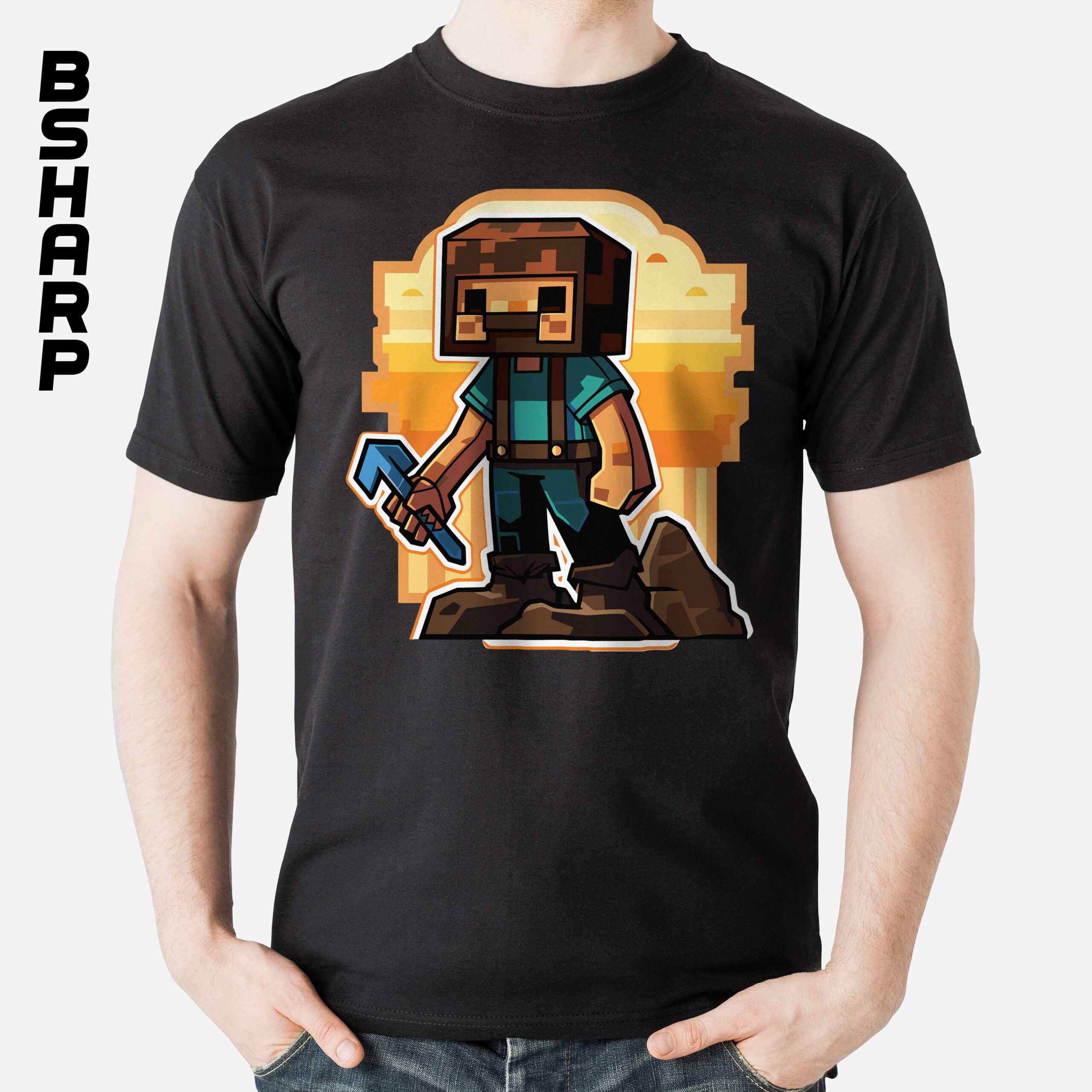 Black Tshirt - Minecraft - Code 968 تیشرت Minecraft طرح شماره 25 - Image 1