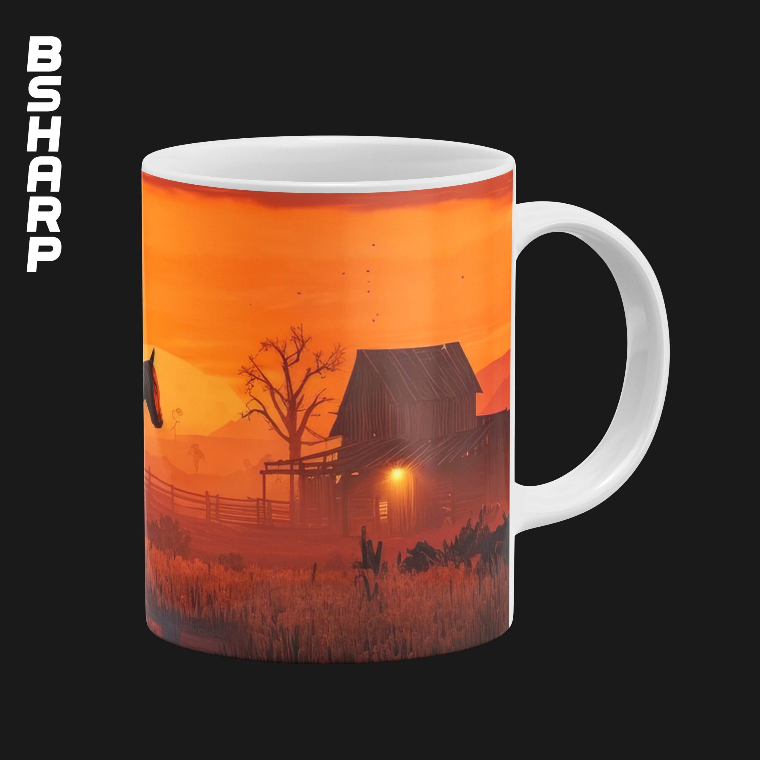 ماگ Red Dead Redemption طرح غروب 2