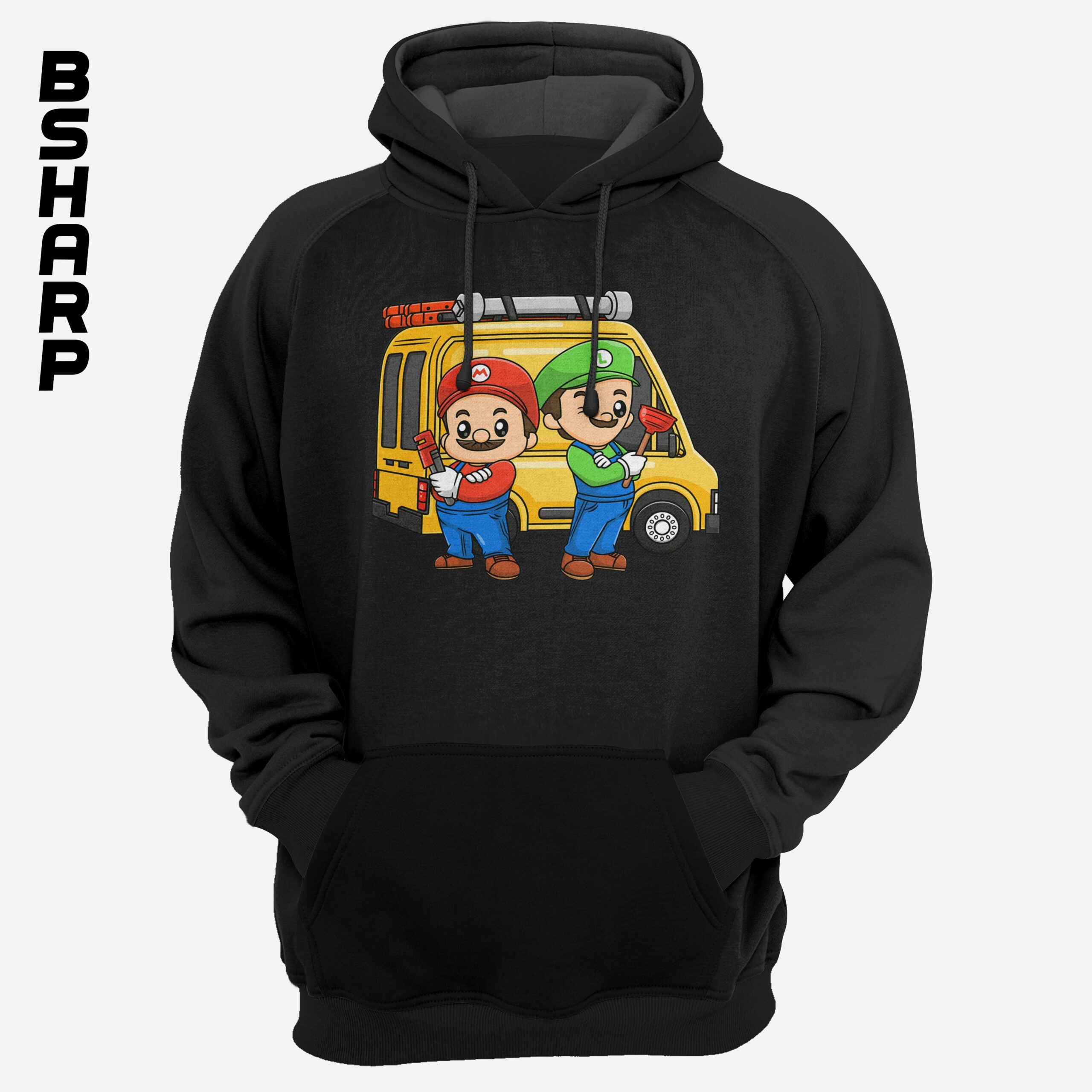 هودی Super Mario طرح لوله‌کش‌ها