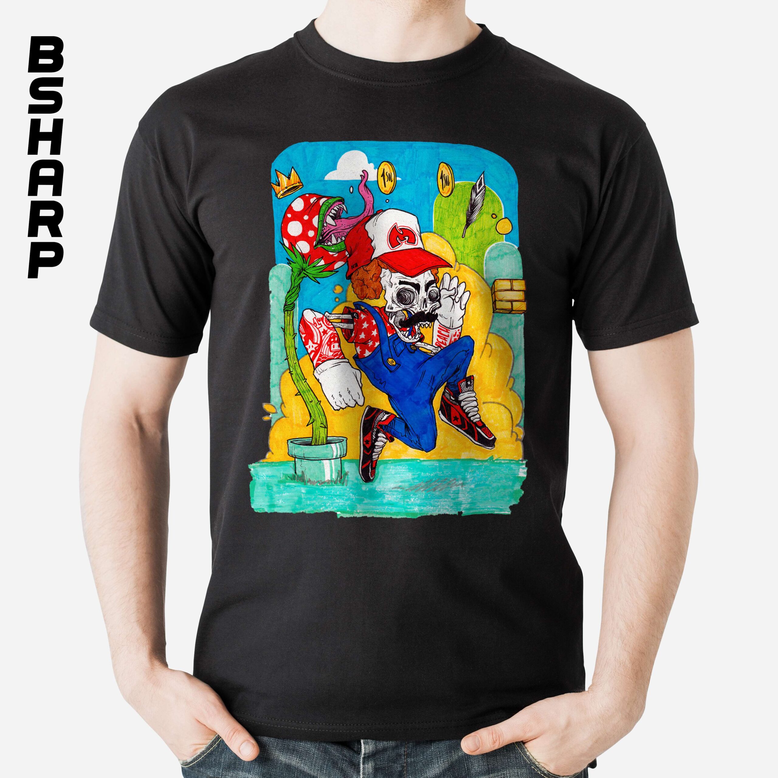 تیشرت Super Mario طرح زامبی