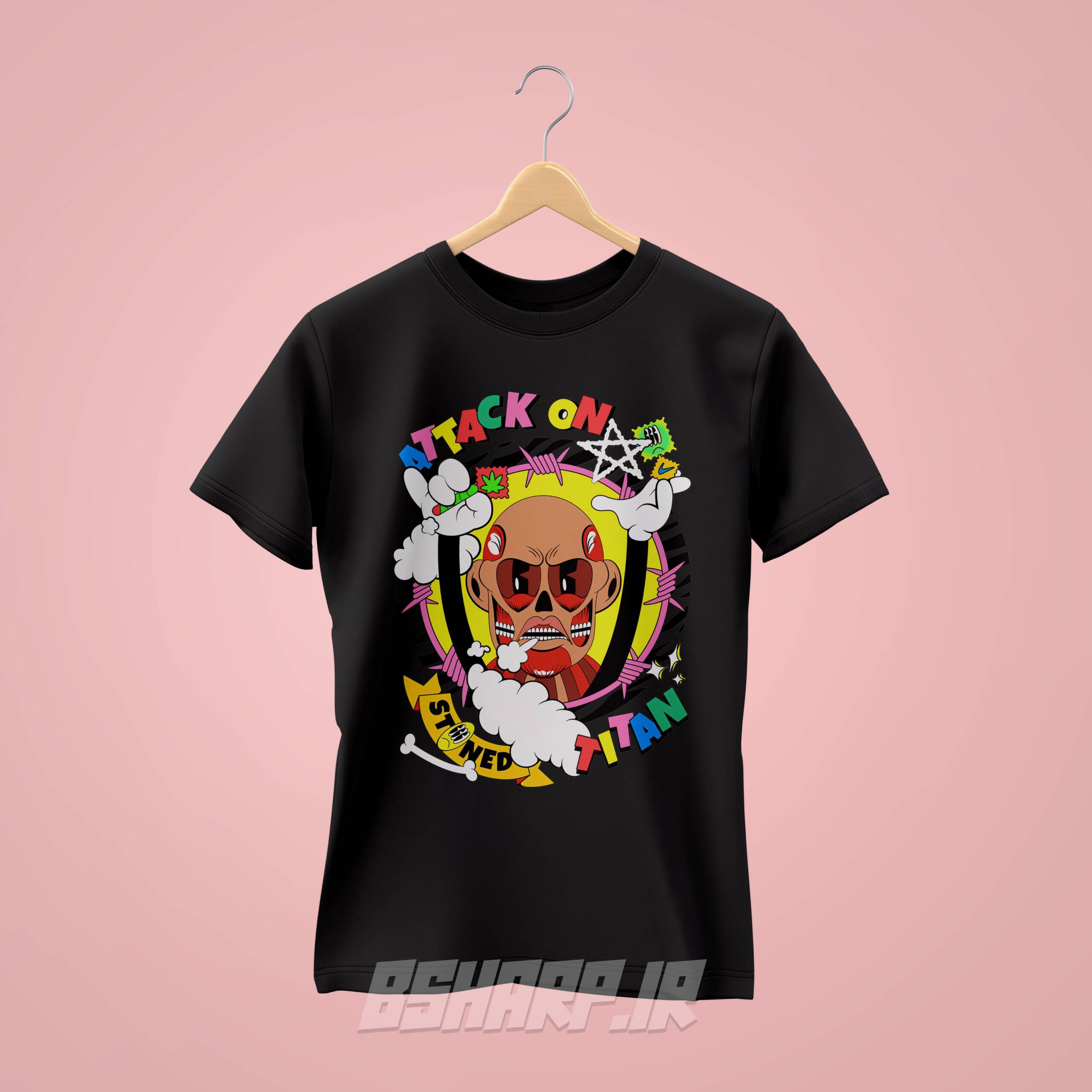تیشرت Attack on Titan طرح Stoned Titan
