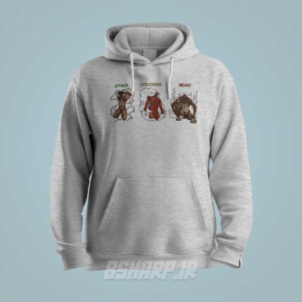 هودی Attack on Titan طرح Three Titans - Image 3