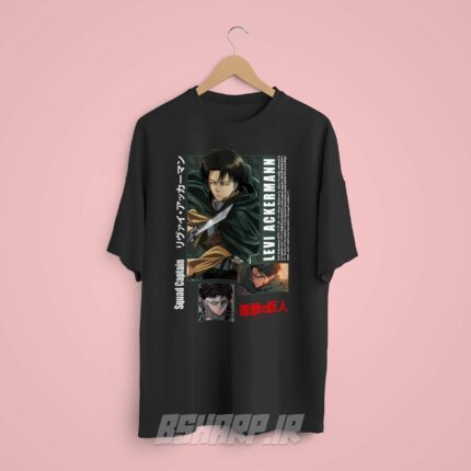 تیشرت Attack on Titan طرح پوستر لوای - Image 8