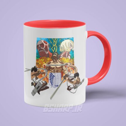 ماگ Attack on Titan طرح شماره 4 سفید - تصویر 4