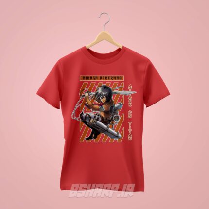 تیشرت Attack on Titan طرح Mikasa Ackerman - Image 3