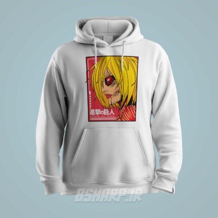 هودی Attack on Titan طرح Female Titan Card - تصویر 2
