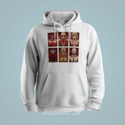 هودی Attack on Titan طرح Six Titans - Image 2