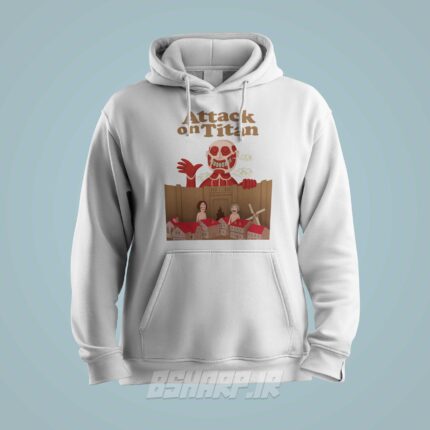 هودی Attack on Titan طرح Cartoon Titans - Image 2