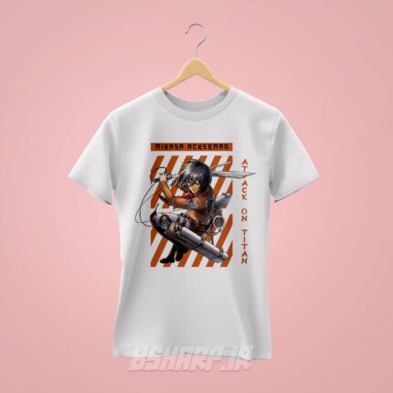 تیشرت Attack on Titan طرح Mikasa Ackerman - Image 2