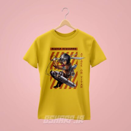 تیشرت Attack on Titan طرح Mikasa Ackerman - Image 4