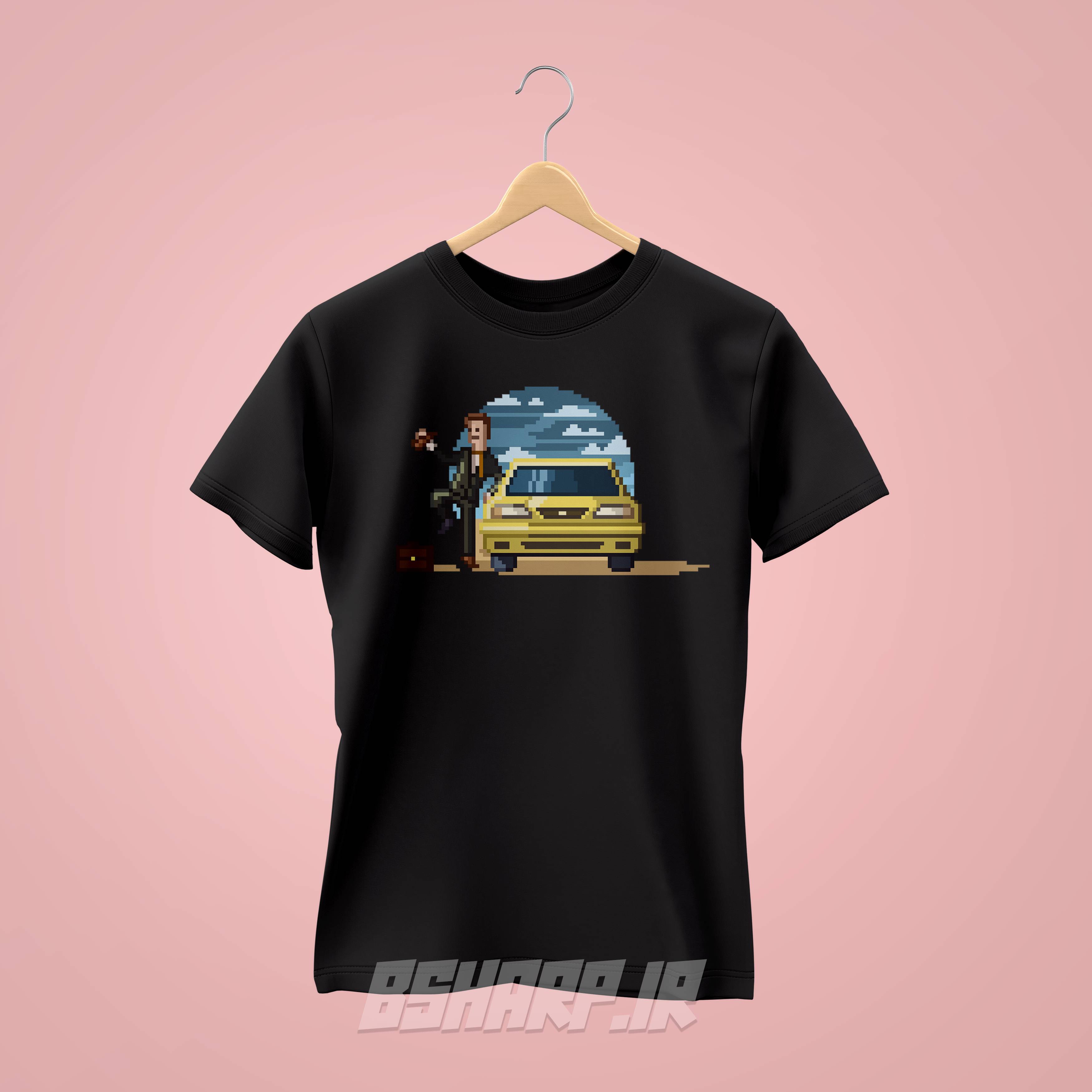 Black Tshirt - Better Call Saul - Code 1298 تیشرت Better Call Saul طرح پیکسلی - Image 1