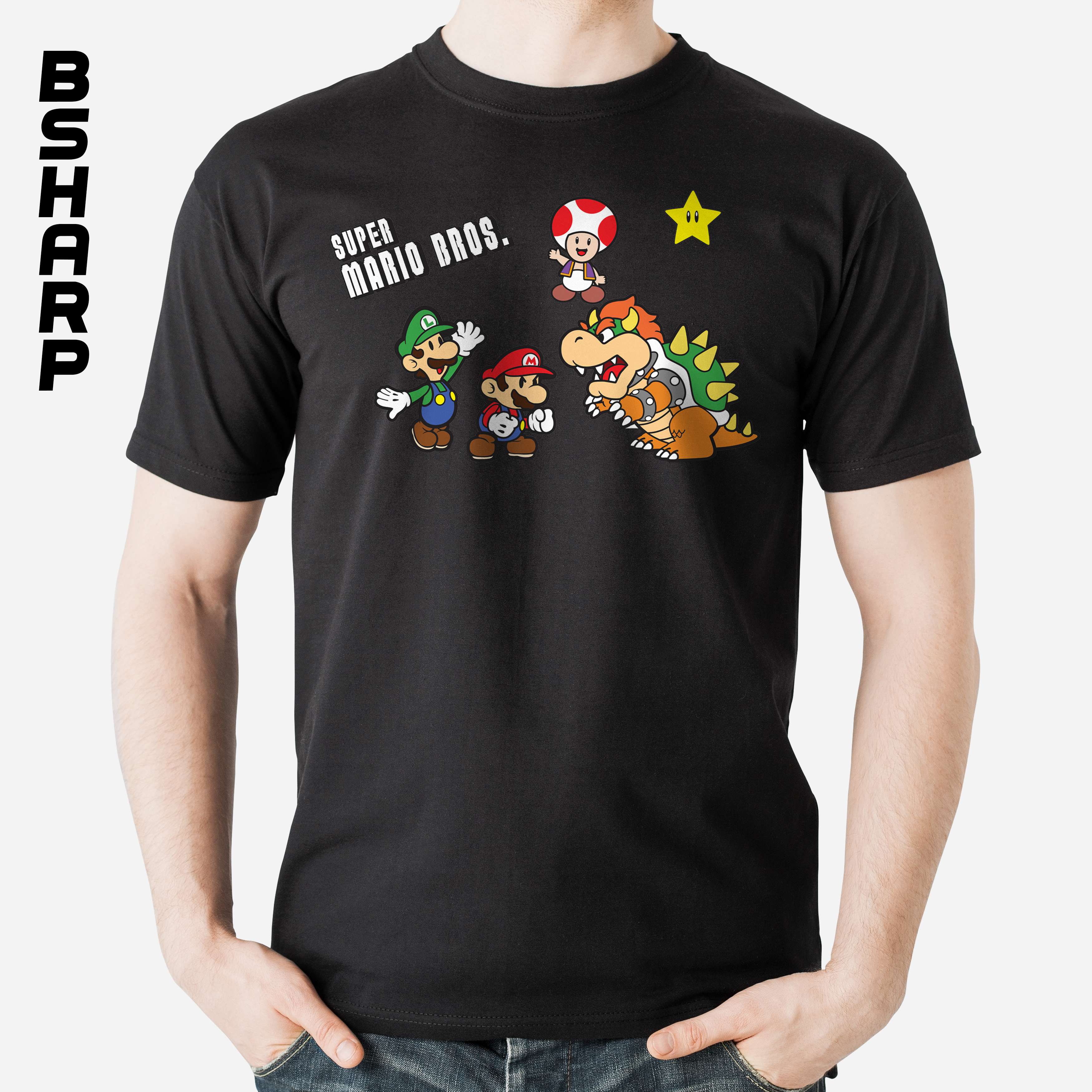تیشرت Super Mario طرح Bros