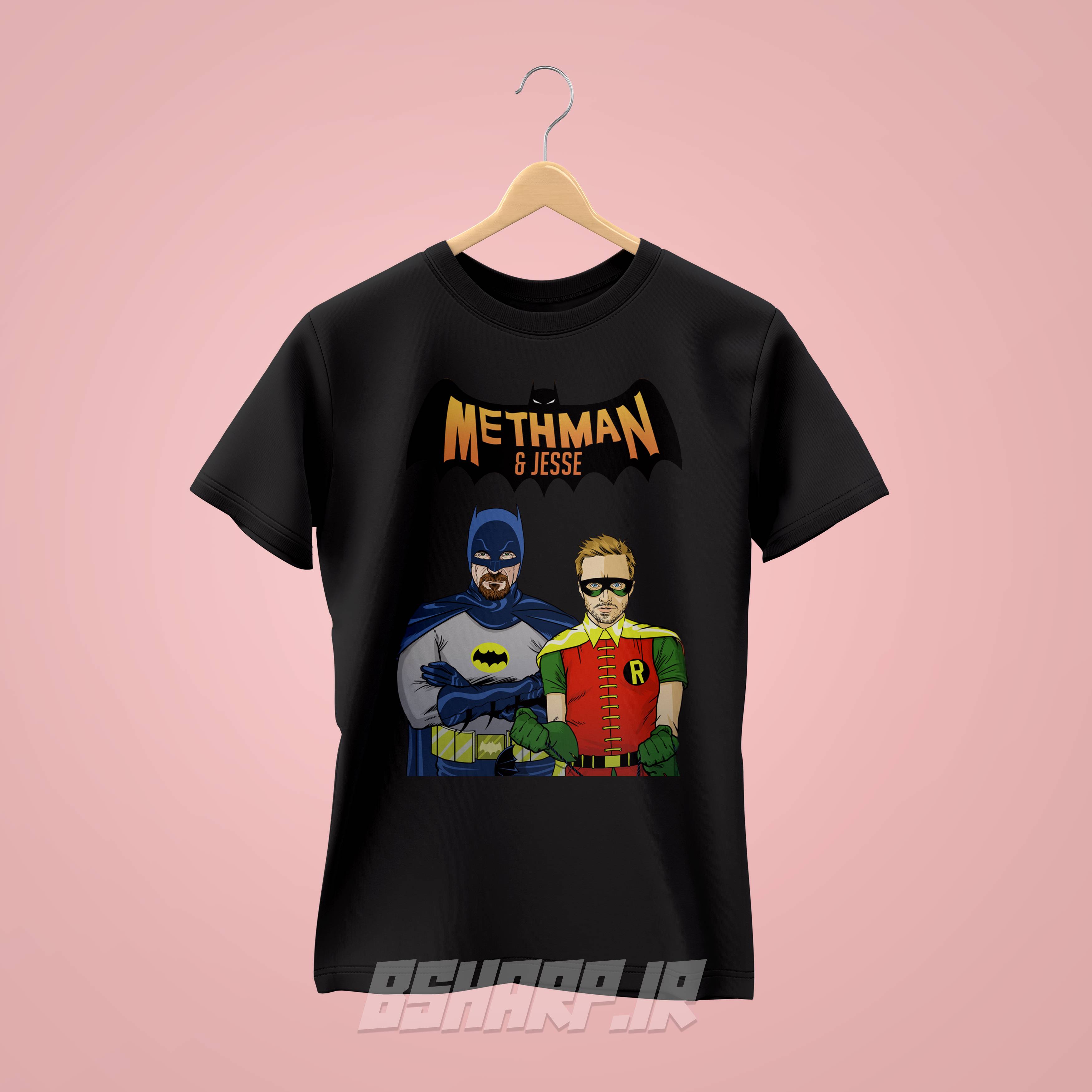 Black Tshirt - Breaking Bad - Code 1302 تیشرت Breaking Bad طرح Mehaman & Jesse - Image 1