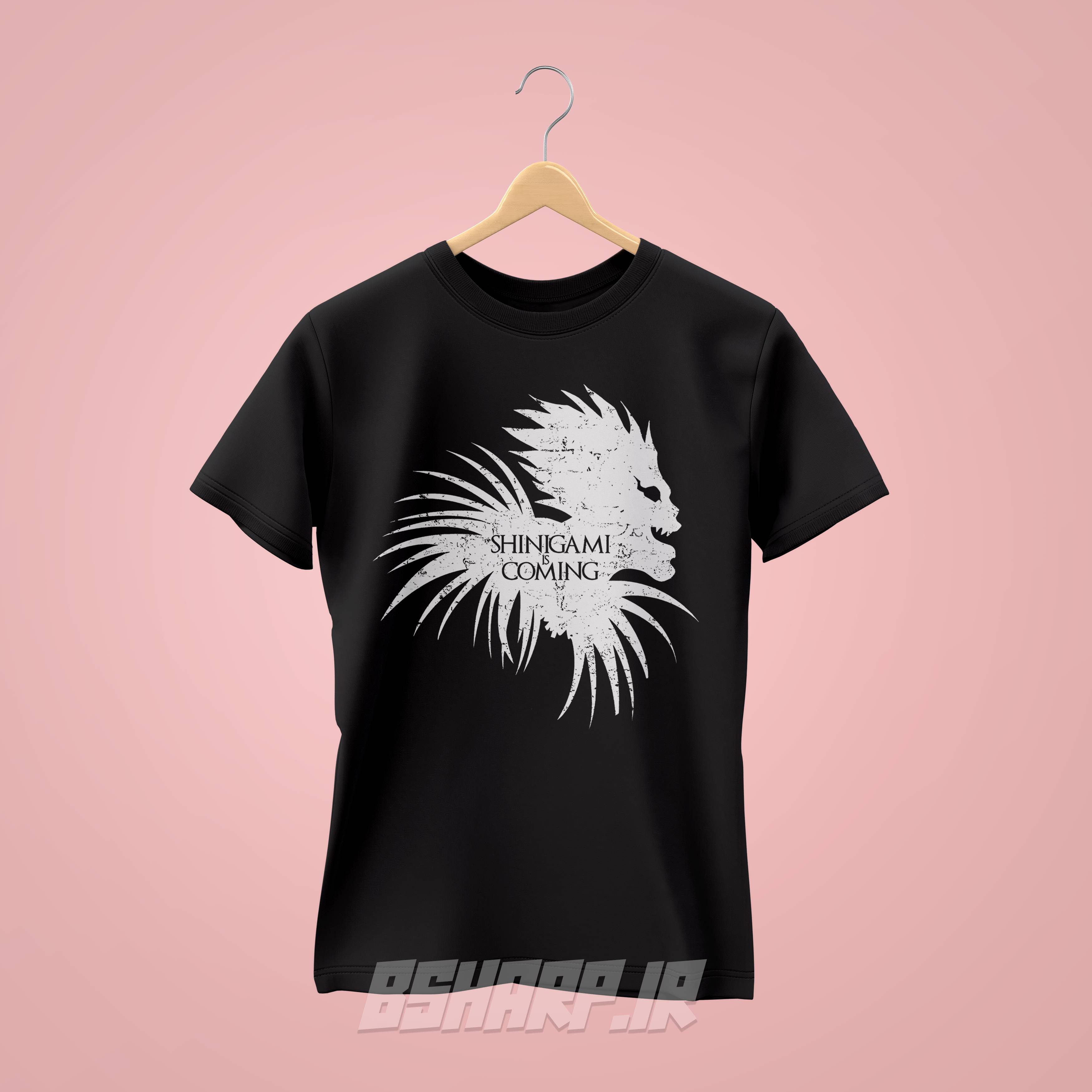 Black Tshirt - Death Note - Code 1394 تیشرت Death Note طرح Shinigami Is Coming - تصویر 1