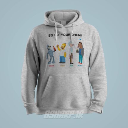 هودی Bojack Horseman طرح Select Your Drunk - Image 3