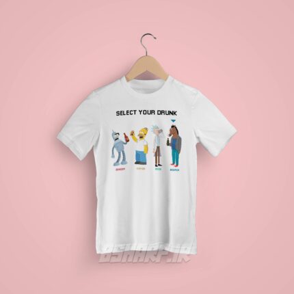 تیشرت Bojack Horseman طرح Select Your Drunk - Image 7