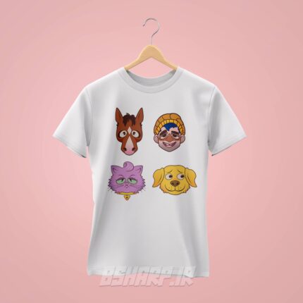 تیشرت Bojack Horseman طرح The Group - Image 2