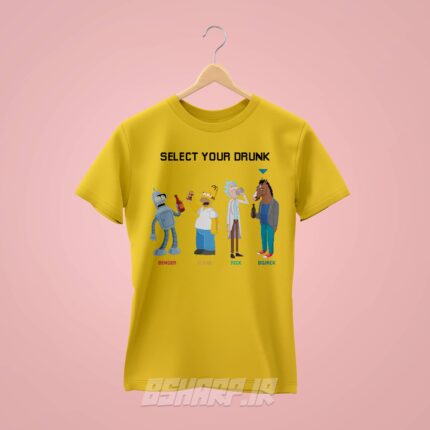 تیشرت Bojack Horseman طرح Select Your Drunk - Image 4