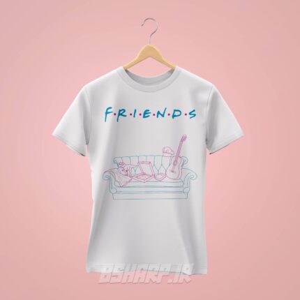 تیشرت Friends طرح پیتزا و دایناسور - تصویر 2