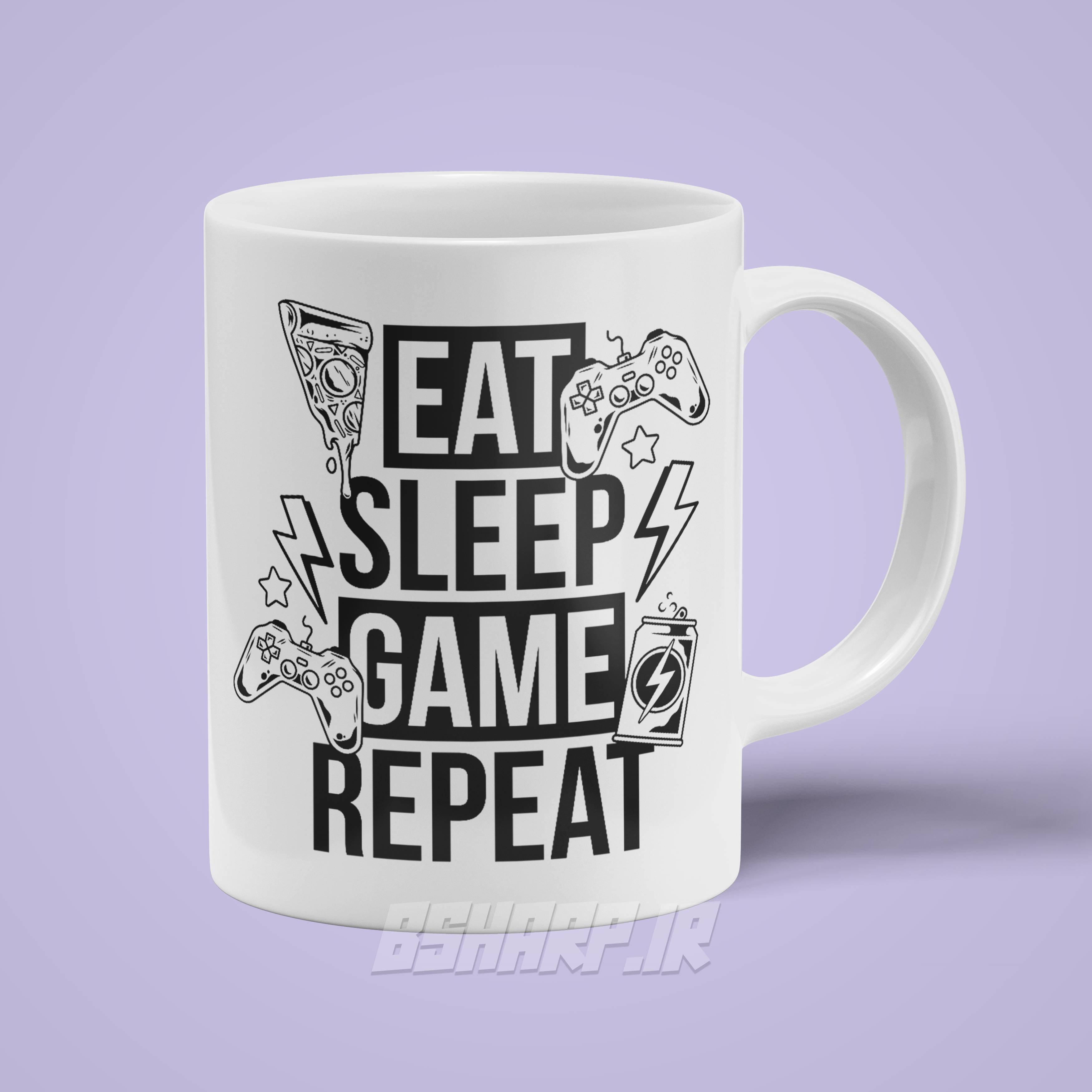 ماگ Gamer طرح Eat Sleep Game Repeat