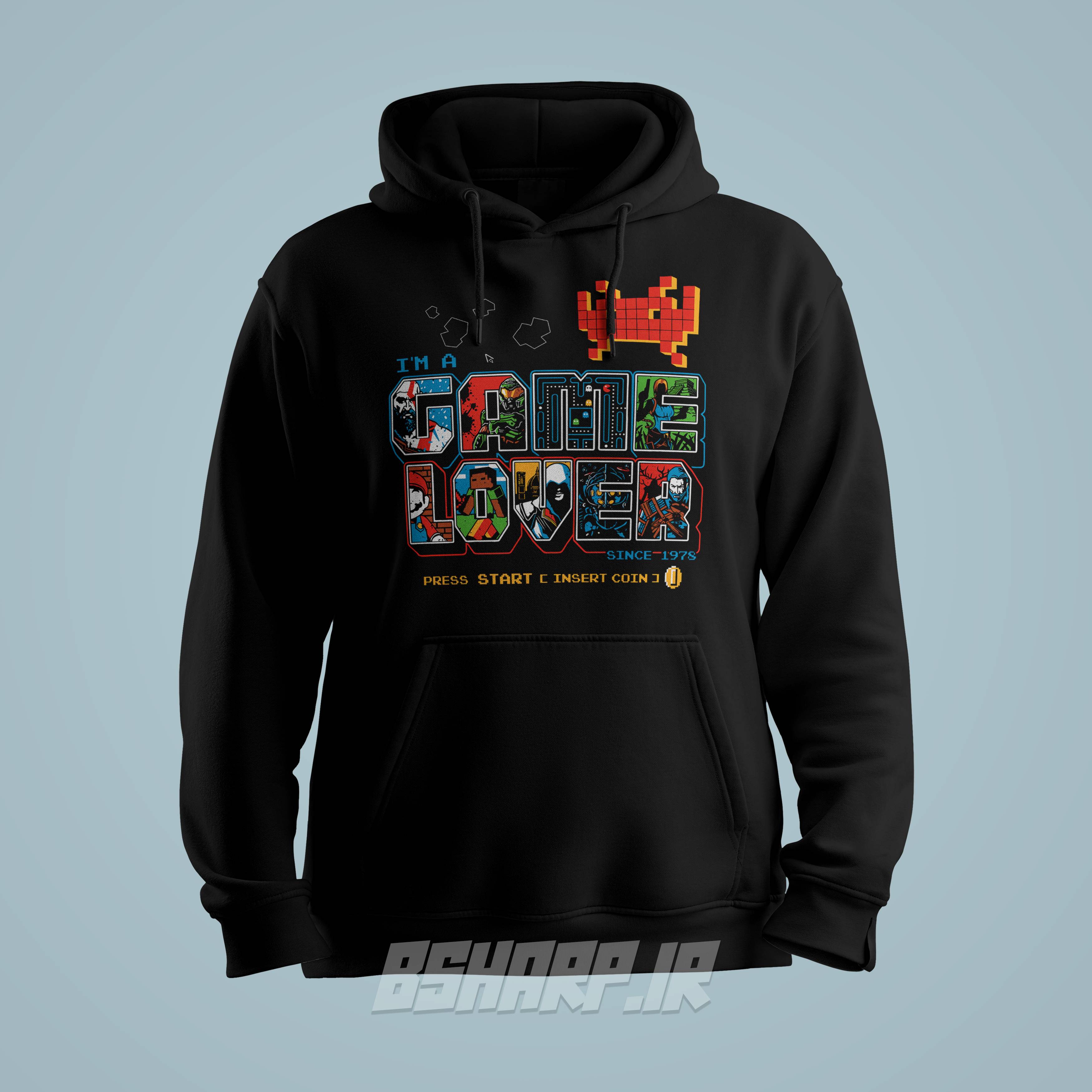 هودی Gamer طرح Insert Coin