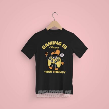 تیشرت Gamer طرح Cheaper Than Therapy - Image 6