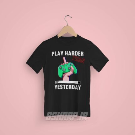 تیشرت Gamer طرح Play Harder - Image 6