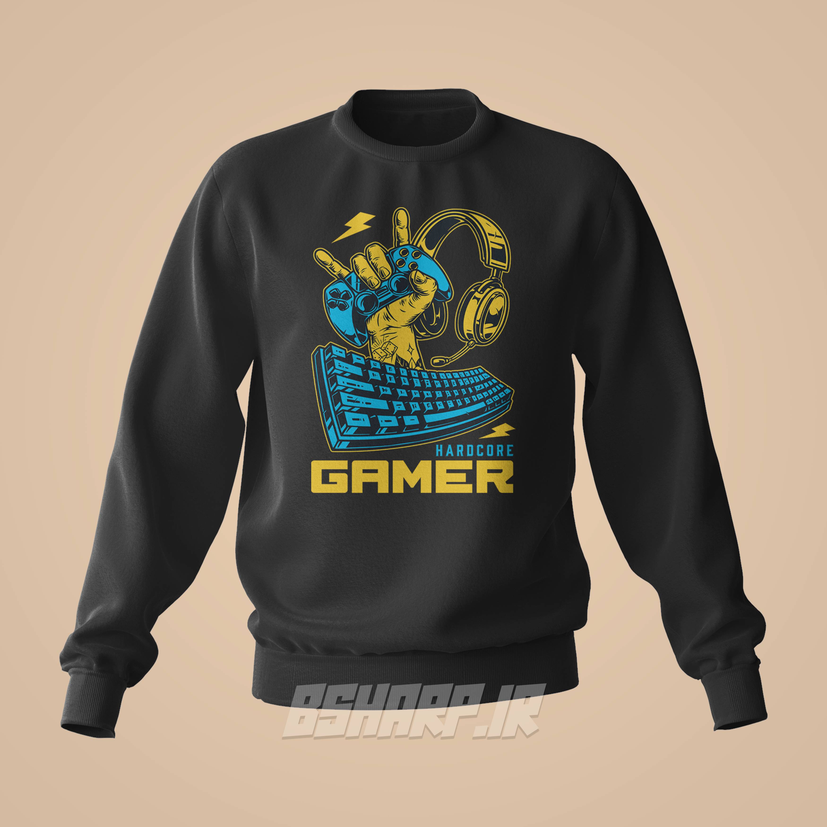 Black Sweatshirt - Gamer - Code 1626 دورس Gamer طرح گیمر خفن - Image 1