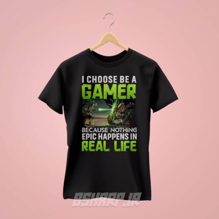 تیشرت Gamer طرح گیم رو انتخاب میکنم
