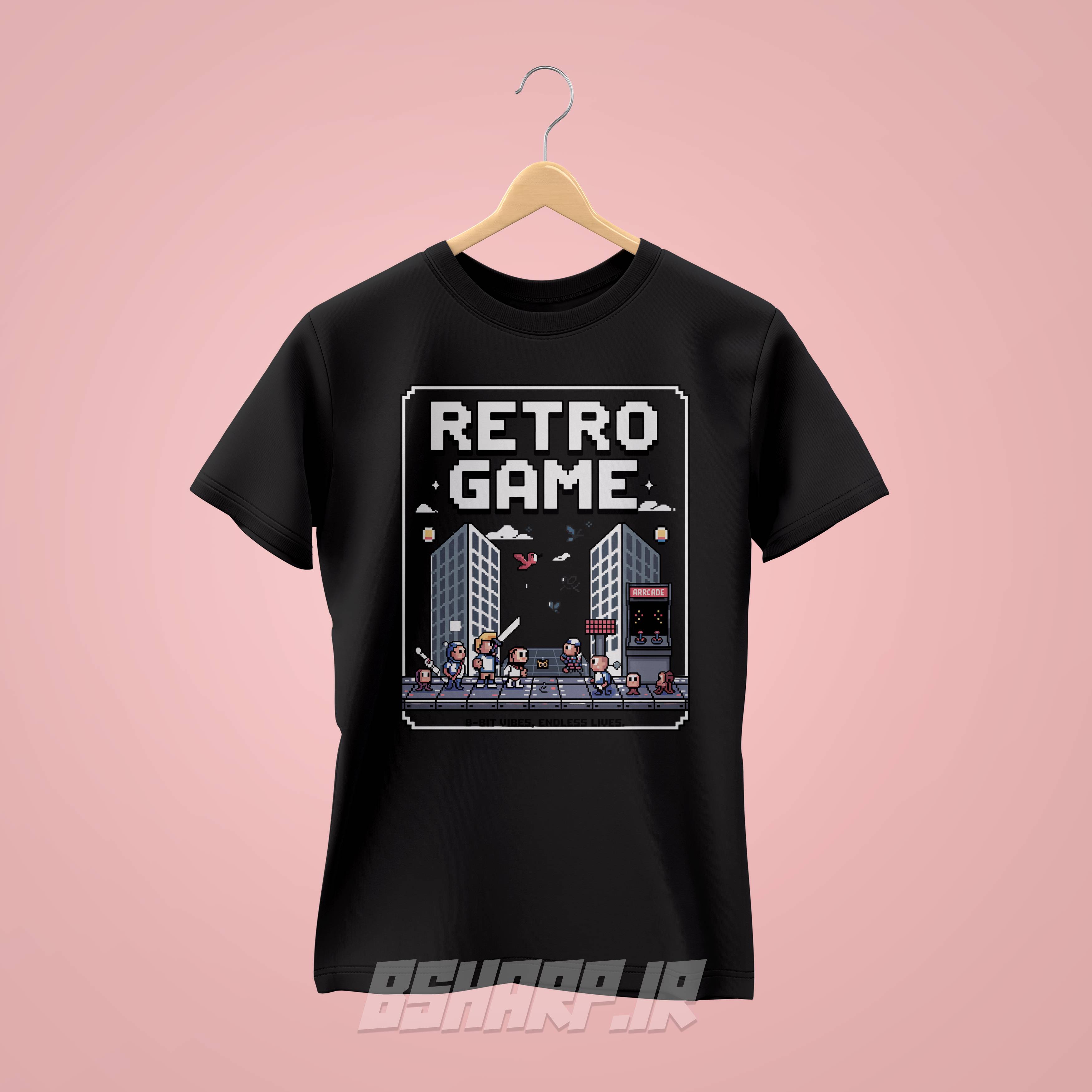 تیشرت Gamer طرح رترو گیم