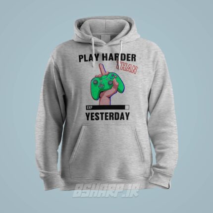 هودی Gamer طرح Play Harder - Image 3