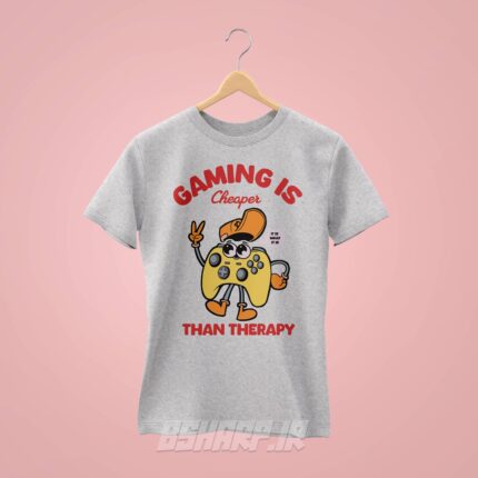 تیشرت Gamer طرح Cheaper Than Therapy - Image 5