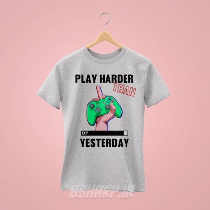 تیشرت Gamer طرح Play Harder - Image 5
